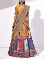 Mustard Silk Lehenga Set