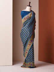 Blue Georgette Zari Saree