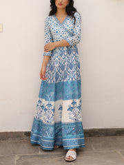 Blue Vasansi Silk Anarkali Gown