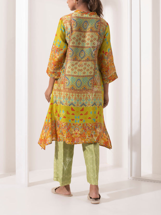 Mustard Yellow Vasansi Silk Pant Set