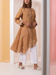 Mustard Vasansi Silk Short Kurta