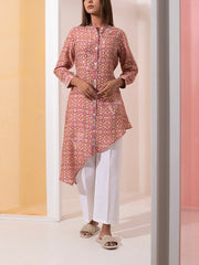 Peach Vasansi Silk Short Kurta