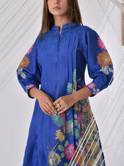 Blue Vasansi Silk Printed Co-ord Set