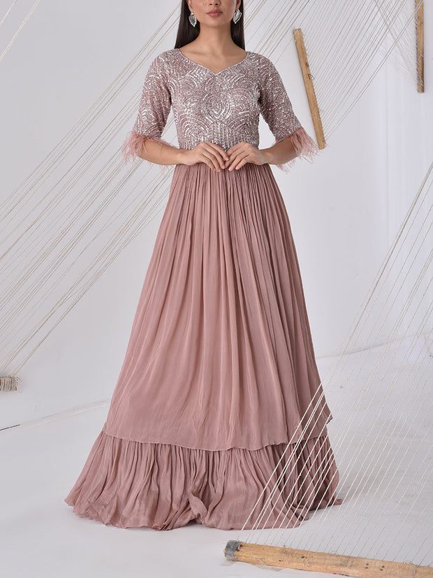 Powder Pink Georgette Gown