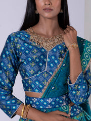 Pale Sea Green Vasansi Silk Lehenga