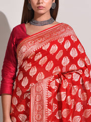 Red Georgette Saree