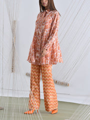 Orange Vasansi Silk Pant Set