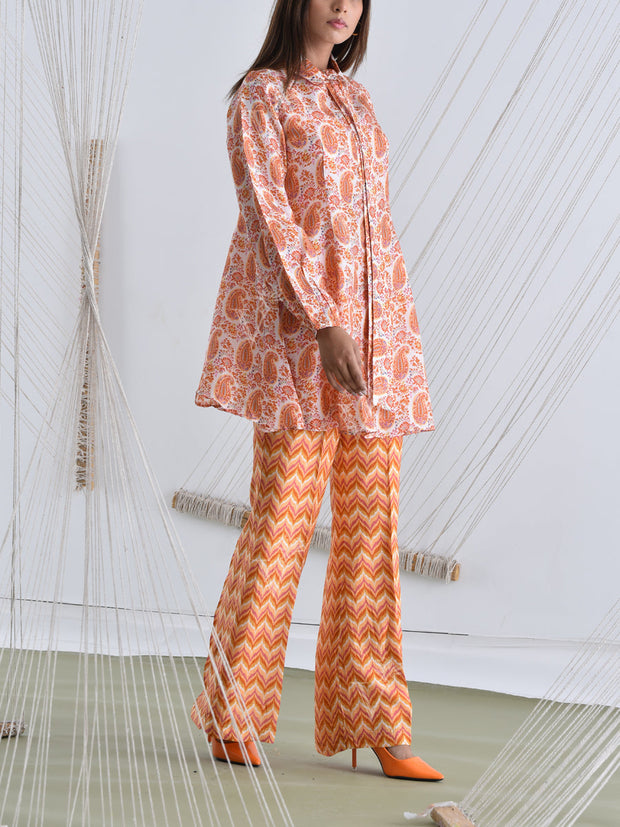 Orange Vasansi Silk Pant Set