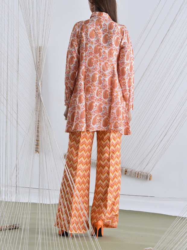 Orange Vasansi Silk Pant Set