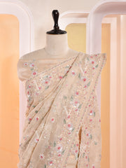 Cream Organza Gotta Patti Saree