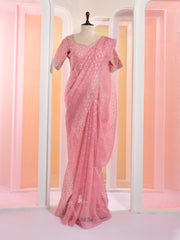 Pink Organza Gotta Patti Saree