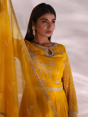 Mustard Georgette Gown