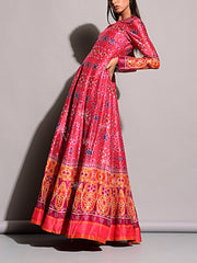 Silk, SALE, Printed, Long Dress, Gowns, Gown, Floor Length, Anarkalis, Anarkali